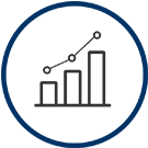 Graph icon for data visuals